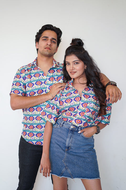 Abstract Couple shirt
