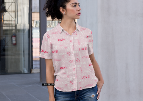 Pink Love Unisex Printed Shirt