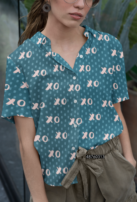XOXO blue Printed Unisex Shirts